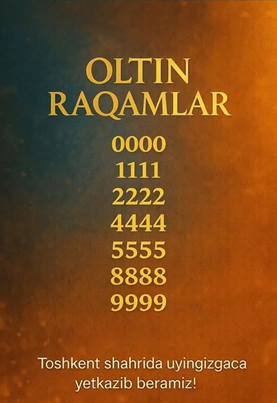4ta bir xil raqamlar Uzmobile