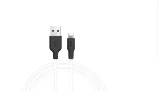 Чёрно-белый USB-кабель Hoco x21 Lightning