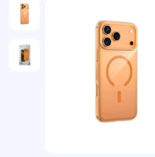 Keephone X Crystal MagSafe Case Orange Transparent Case for iPhone 17 Pro