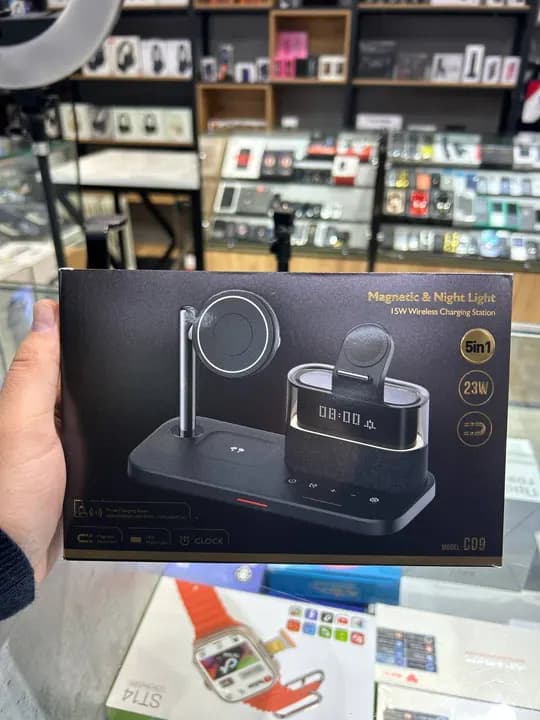 Wireless charger 5 in one! Both clock and alarm clock