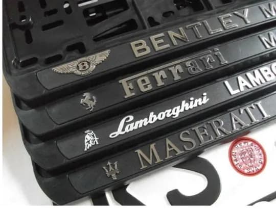 Advertising inside license plates