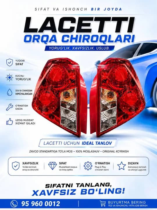 Rear brake light for Gentra