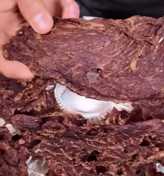 Natural dried meat.
