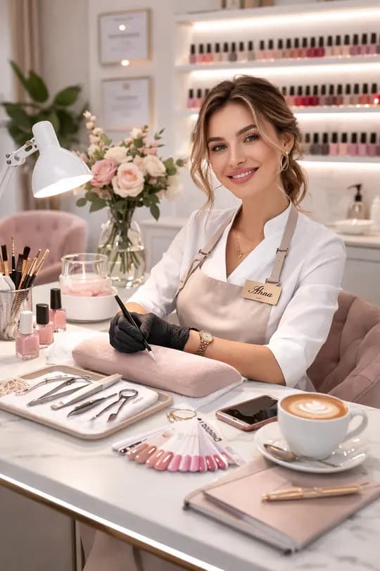 A master who does manicure and pedicure