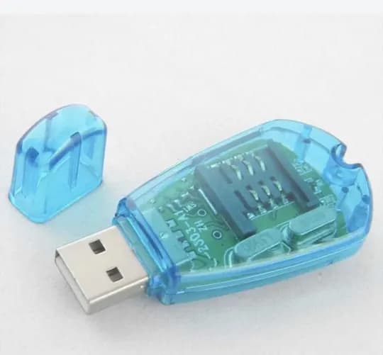USB SIM card reader Reads SIM cards